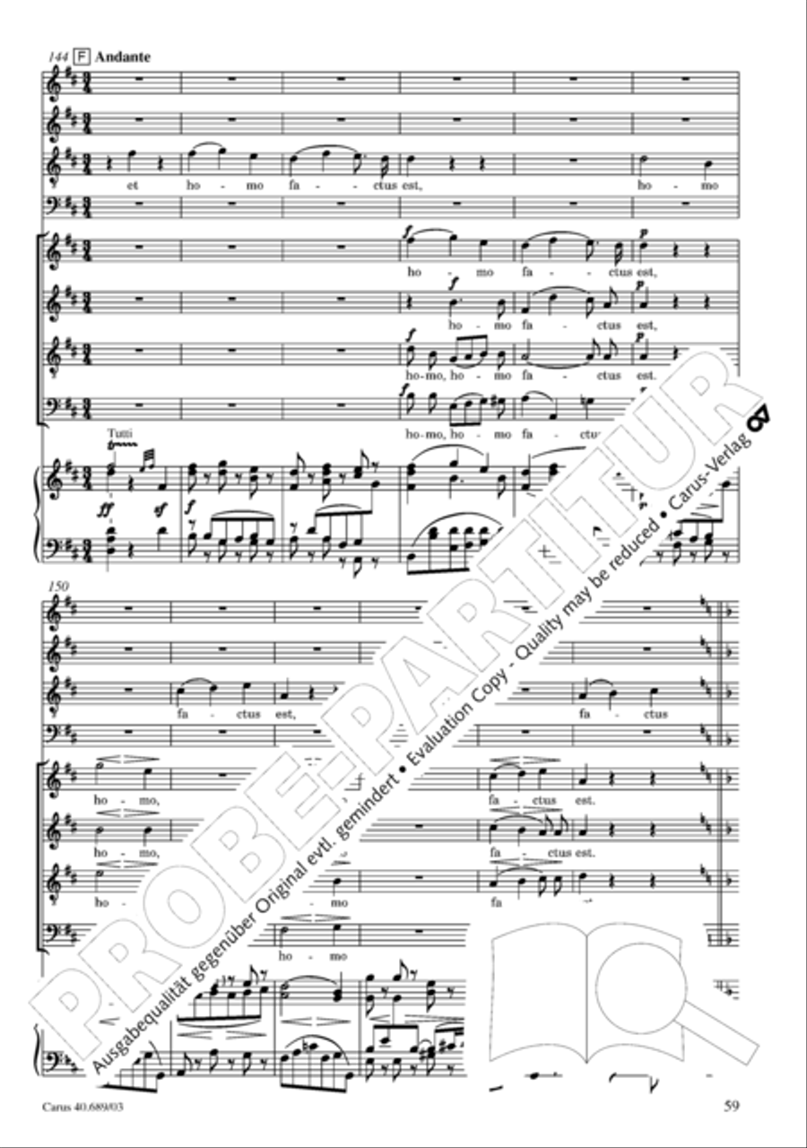 Missa solemnis Missa solemnis 4-Part scores gallery preview page 60