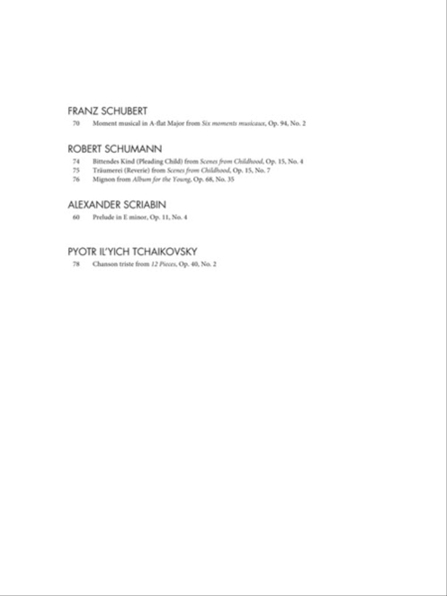 Selected Piano Masterpieces – Upper Intermediate Level Piano Solo scores gallery preview page 3