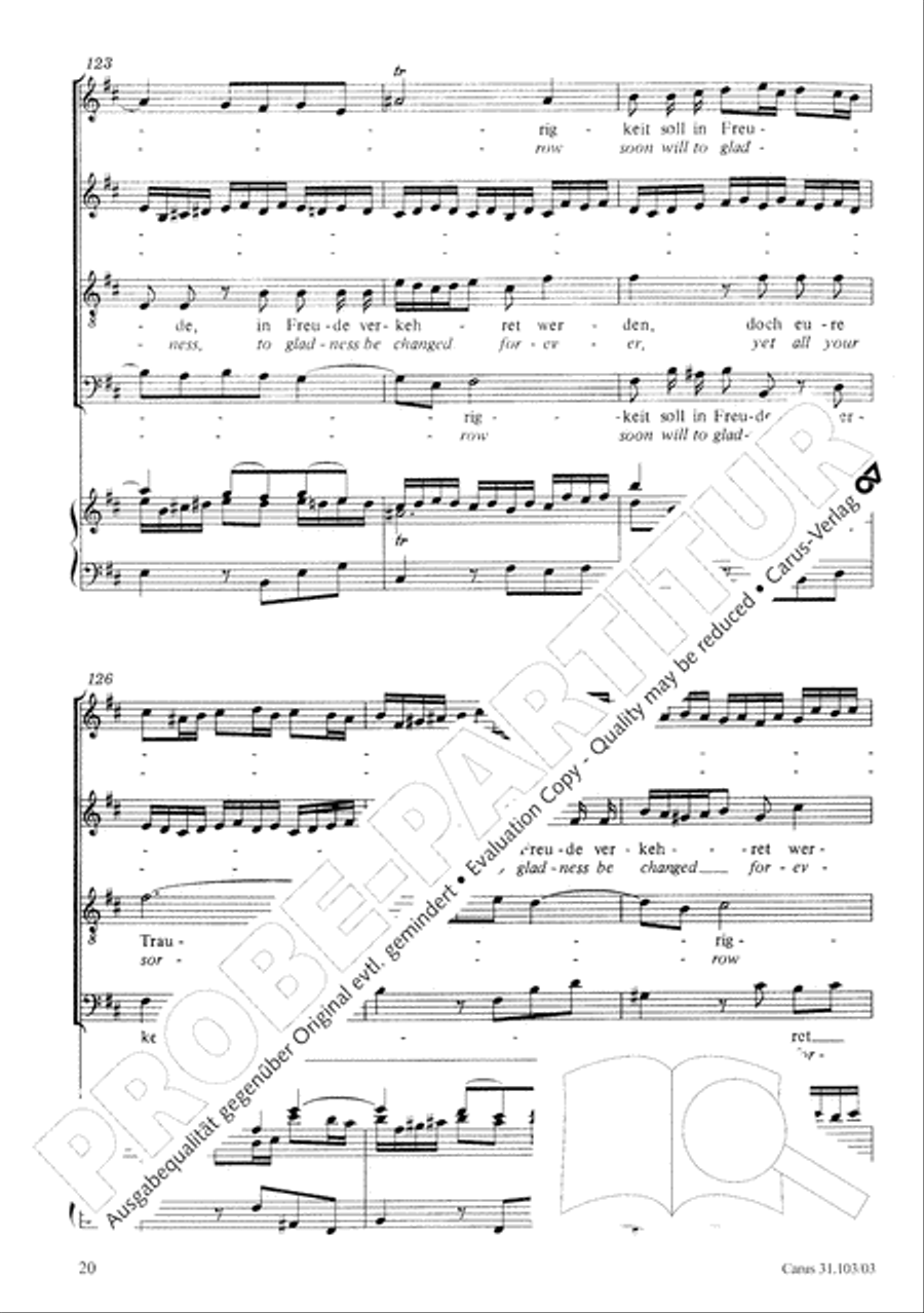 You shall be weeping and crying (Ihr werdet weinen und heulen) 4-Part scores gallery preview page 21