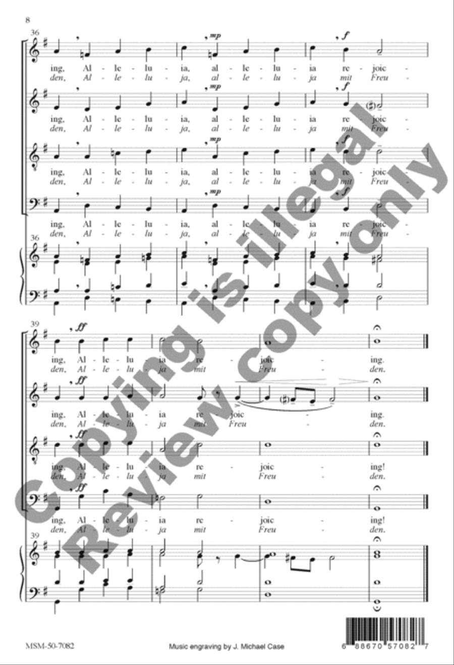 Praise God with Song: Lobt Gott mit Schall 4-Part scores gallery preview page 15