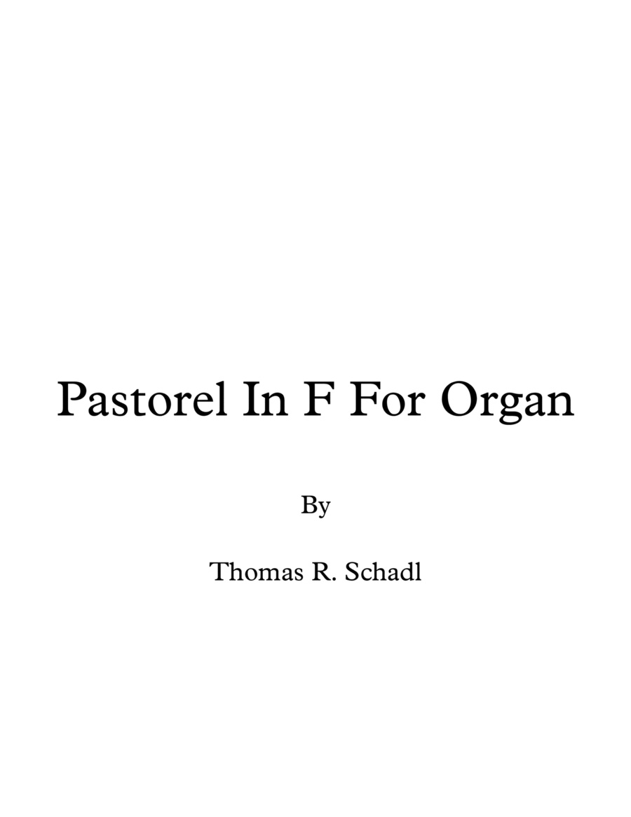 Pastorel In f For Organ image number null