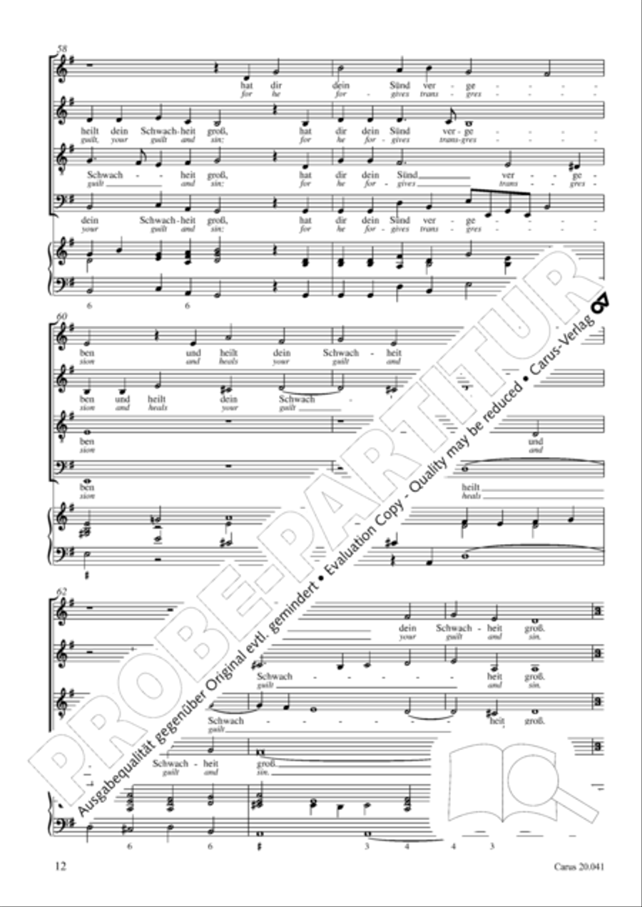 My soul, now bless thy Maker (Nun lob, mein Seel, den Herren) 4-Part scores gallery preview page 13