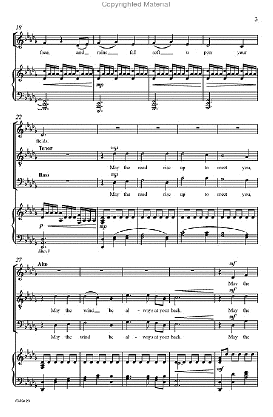 An Irish Blessing An Irish Blessing 4-Part scores gallery preview page 2