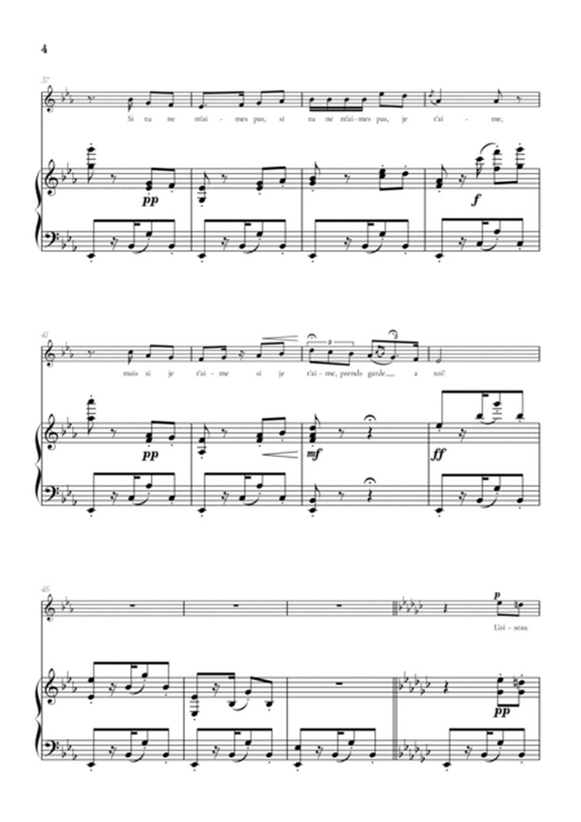 Bizet • Habanera from Carmen in Eb flat minor [Ebm] | soprano sheet music with piano accompaniment image number null