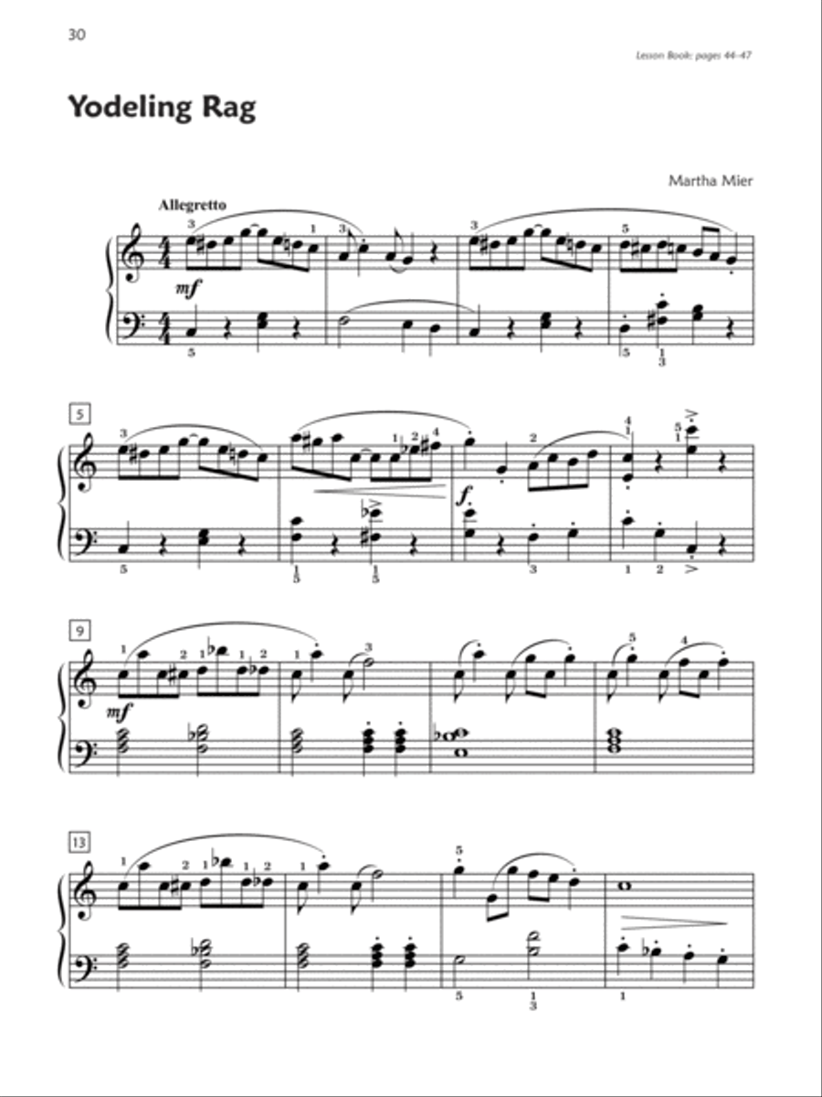 Premier Piano Course -- Jazz, Rags & Blues, Book 4 Piano Method scores gallery preview page 10