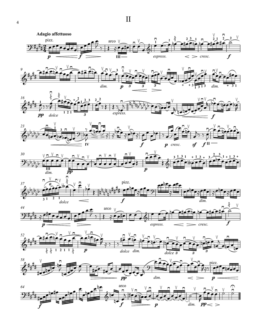 BRAHMS CELLO SONATA NO.2 IN F MAJOR, OPUS 99 and ELGAR CELLO CONCERTO IN E MINOR, OPUS 85 FOR DOU Double Bass scores gallery preview page 6