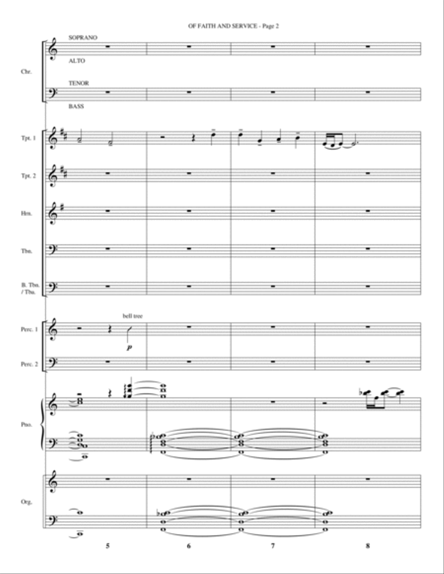 Of Faith And Service - Score Choir scores gallery preview page 2