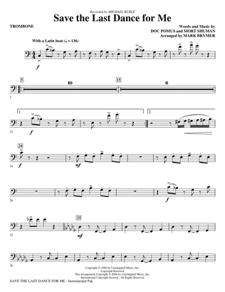 Save The Last Dance For Me (arr. Mark Brymer) - Trombone