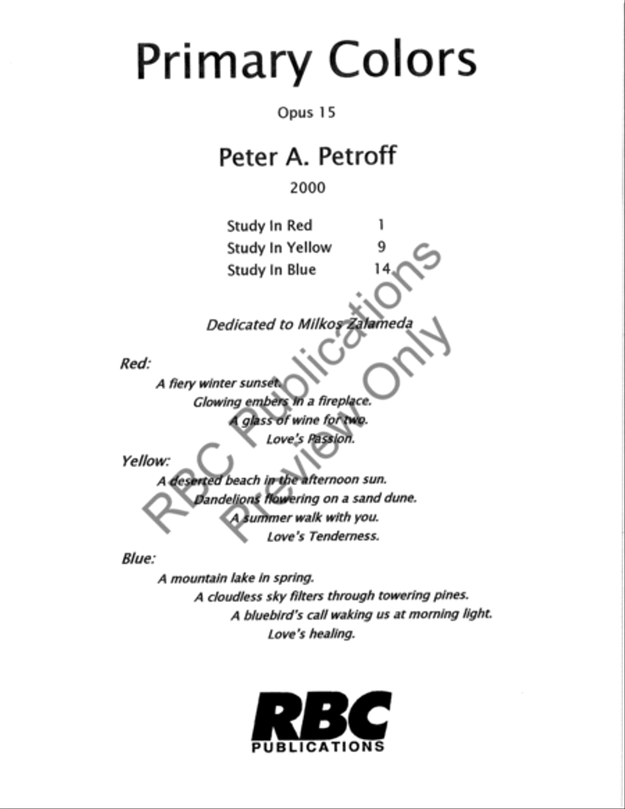 Primary Colors Piano Solo Piano Solo scores gallery preview page 2