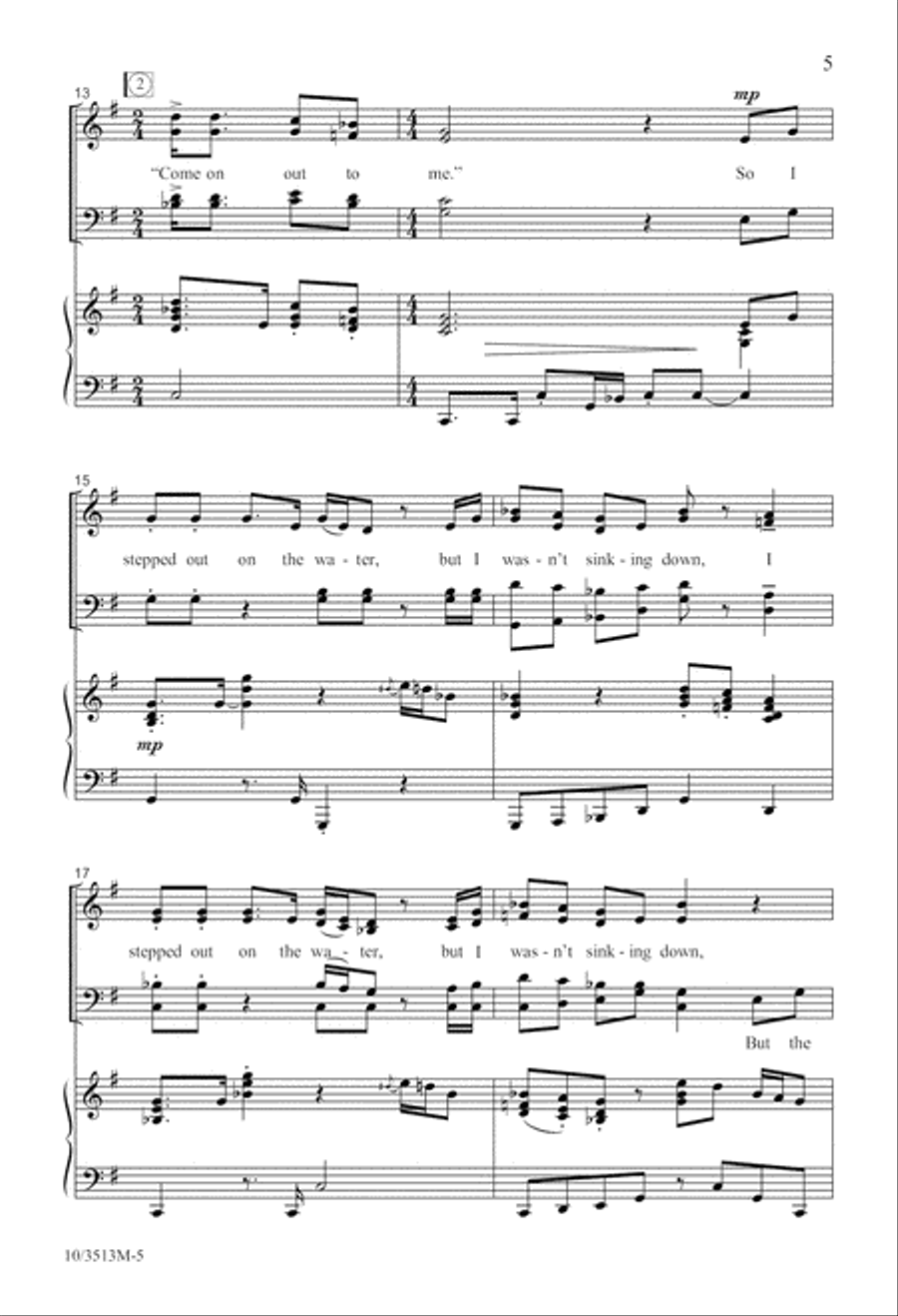 Walking 'Cross the Sea 4-Part scores gallery preview page 5
