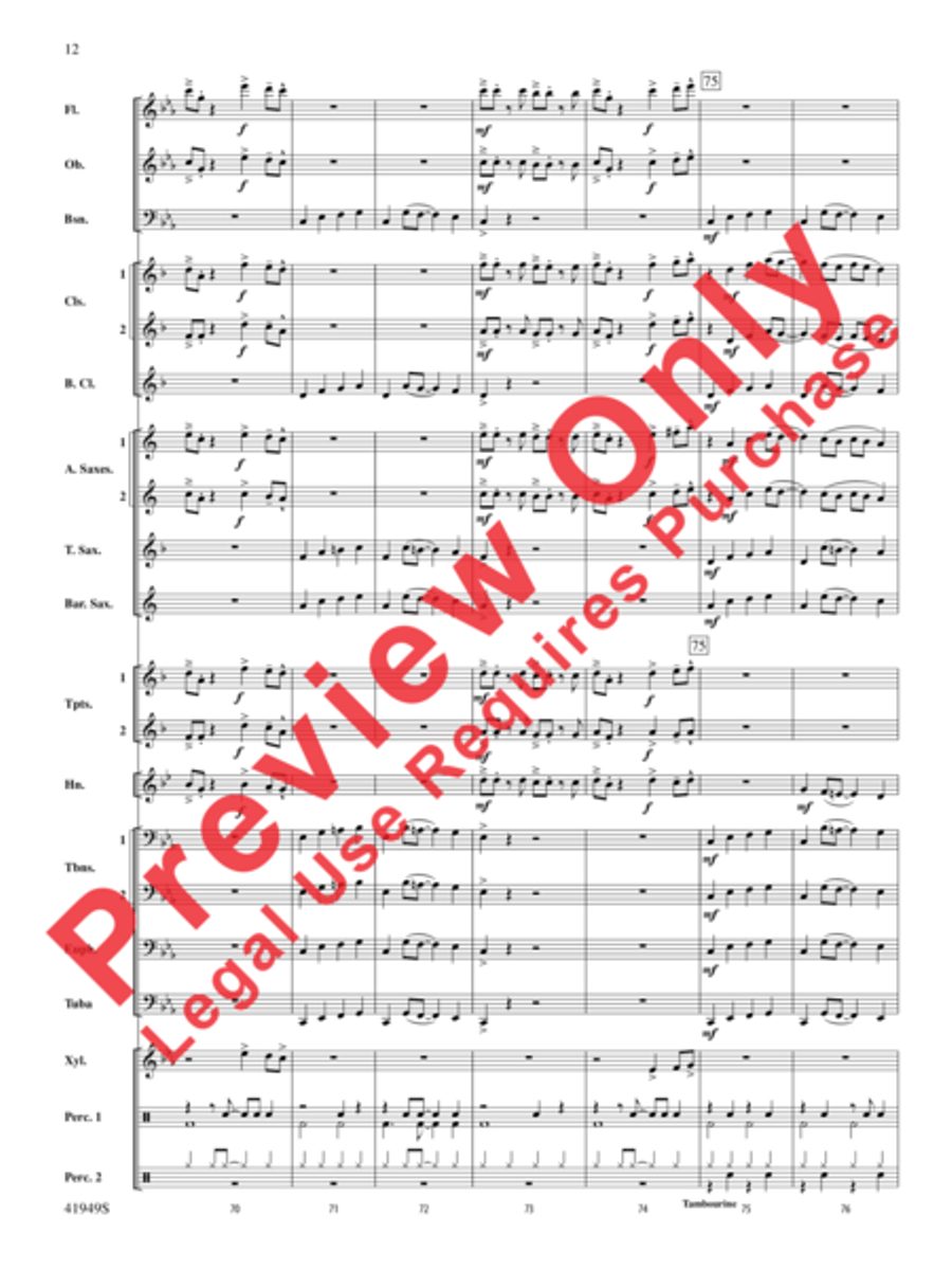 Camino del Sol Concert Band scores gallery preview page 13