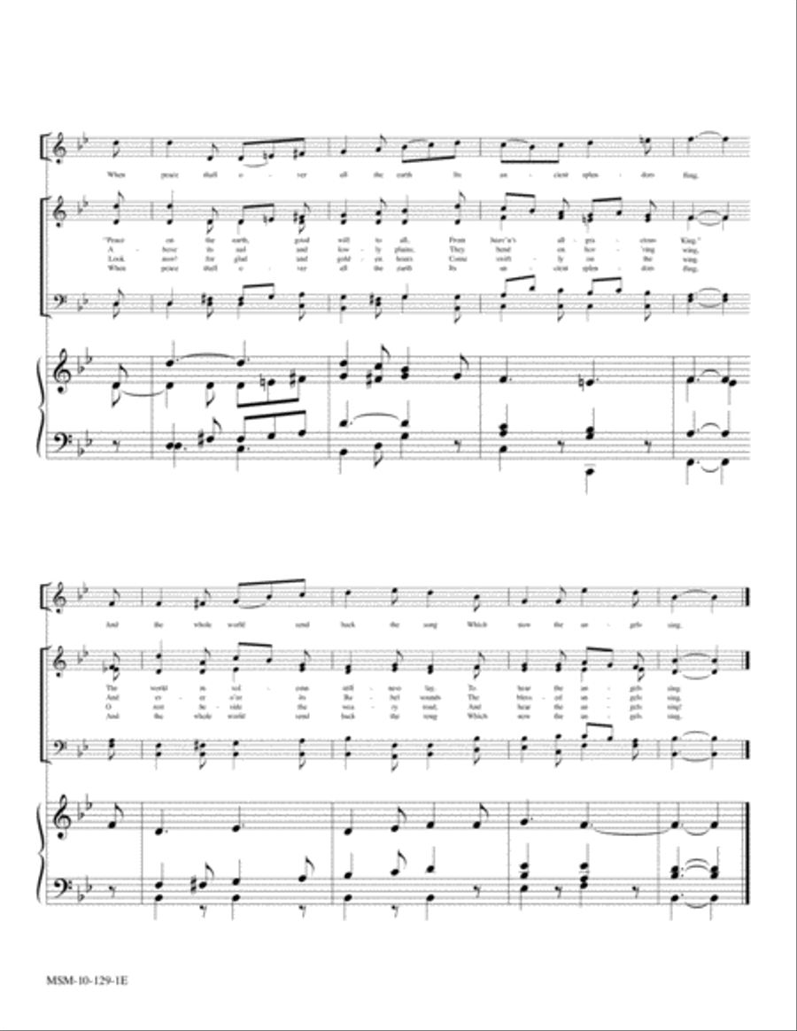 It Came Upon the Midnight Clear (Carol) 4-Part scores gallery preview page 2