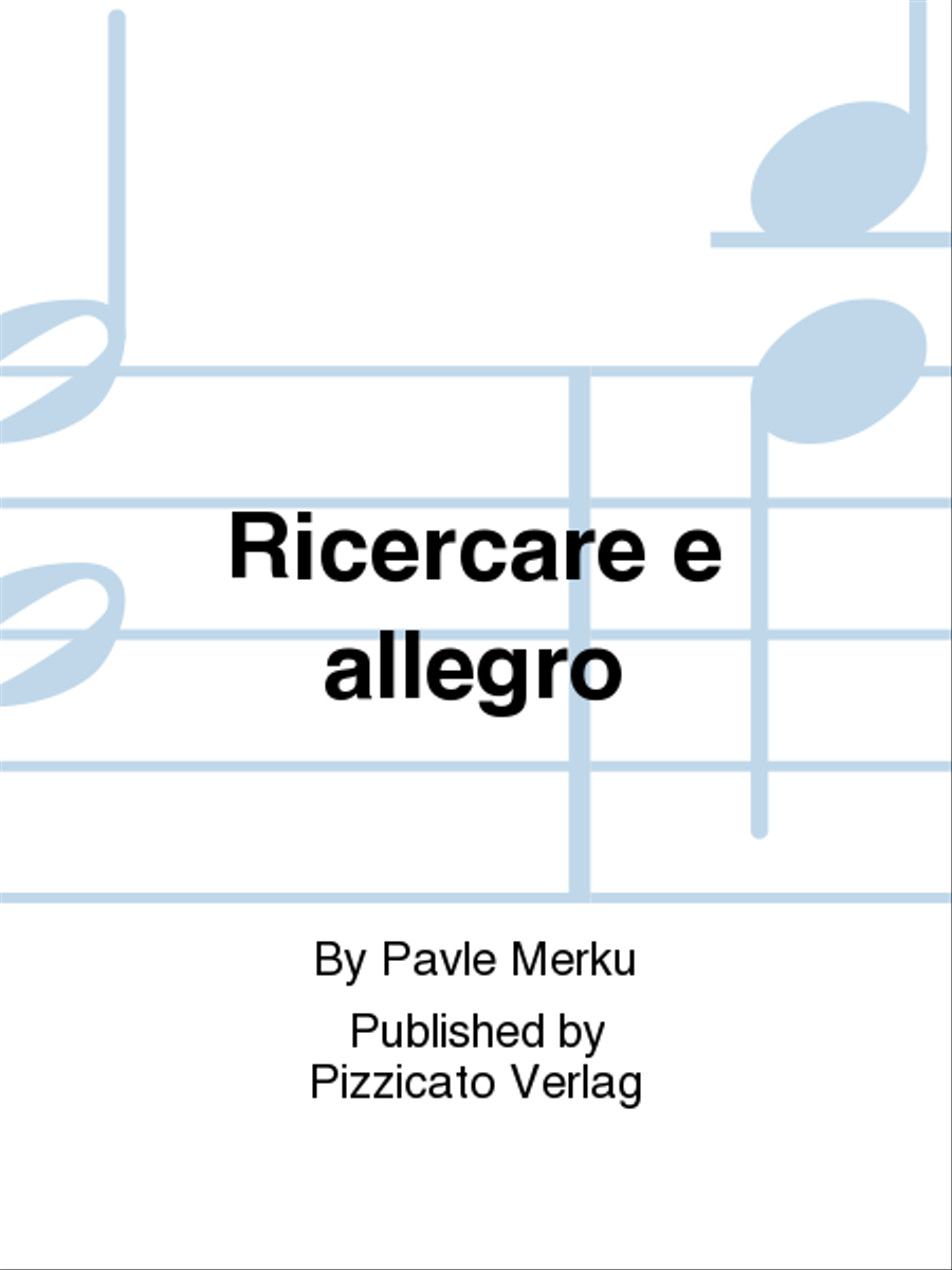 Ricercare e allegro School and Community scores gallery preview page 1