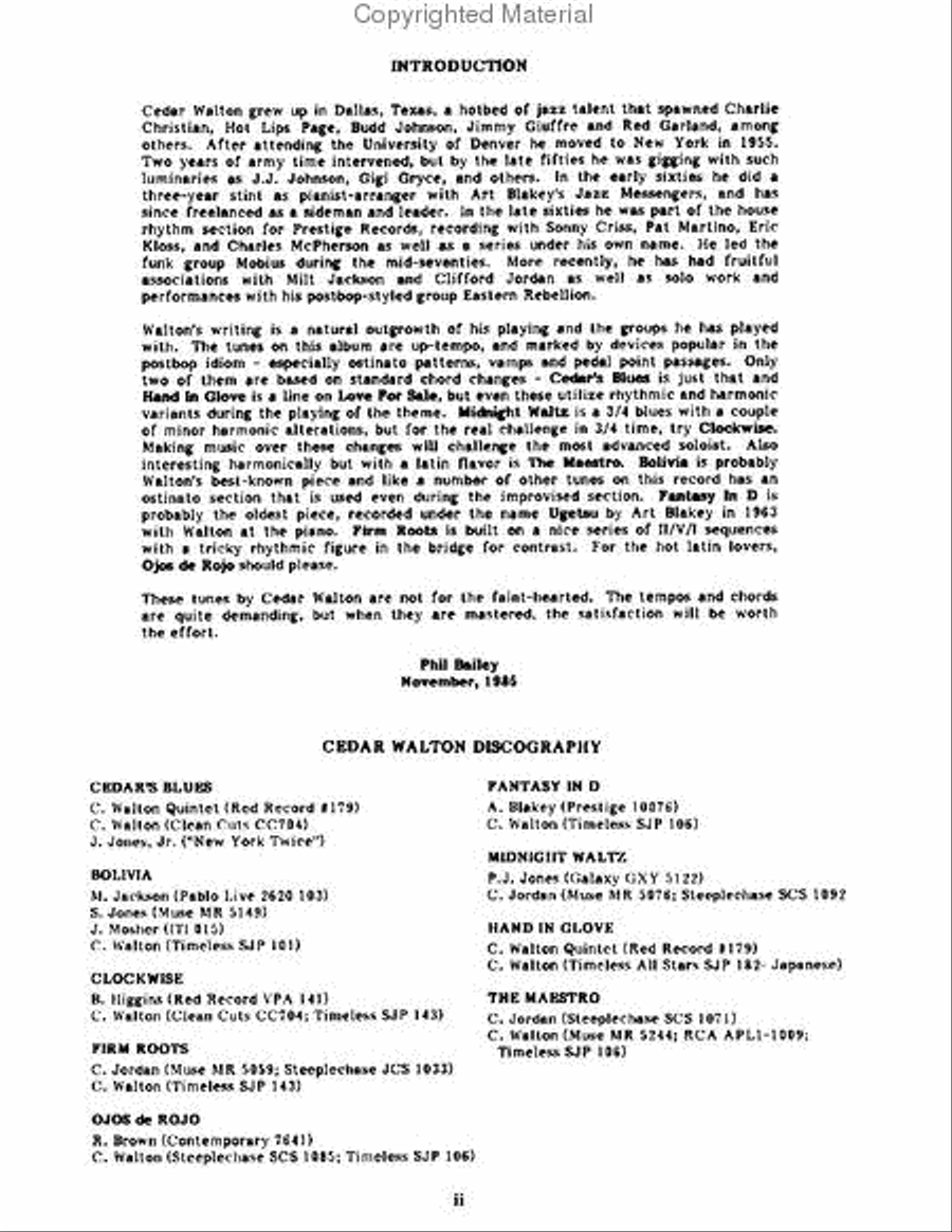 Volume 35 - Cedar Walton Volume 35 - Cedar Walton Voice scores gallery preview page 3