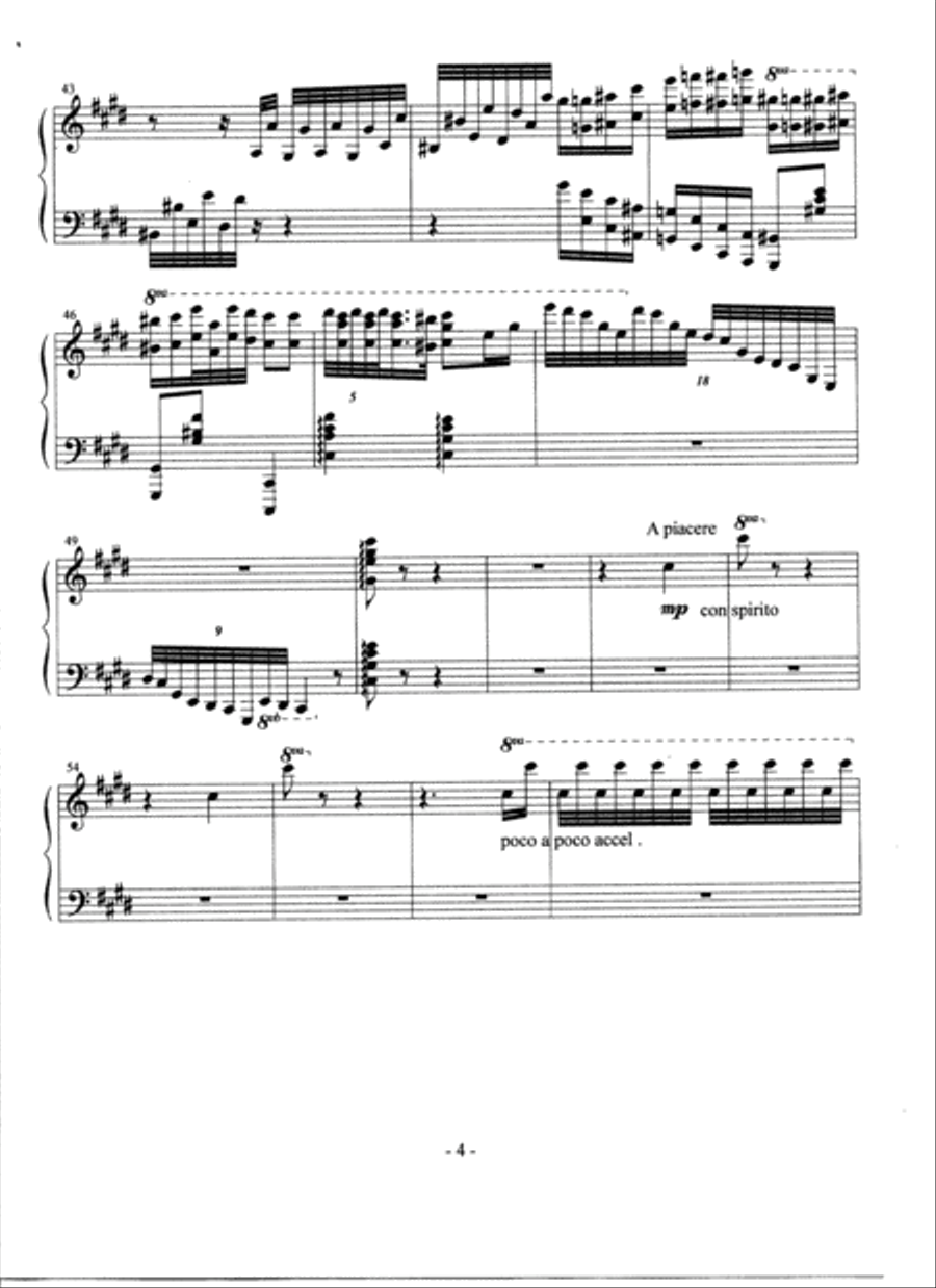 Cadenza for the 2nd Hungarian Rhapsody of F.Liszt Piano Solo scores gallery preview page 4