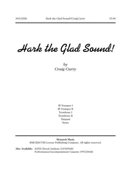 Hark! The Glad Sound - Inst Parts