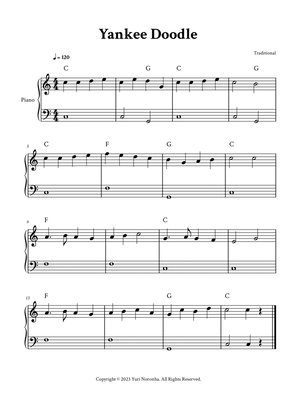 Yankee Doodle - Easy Piano in C