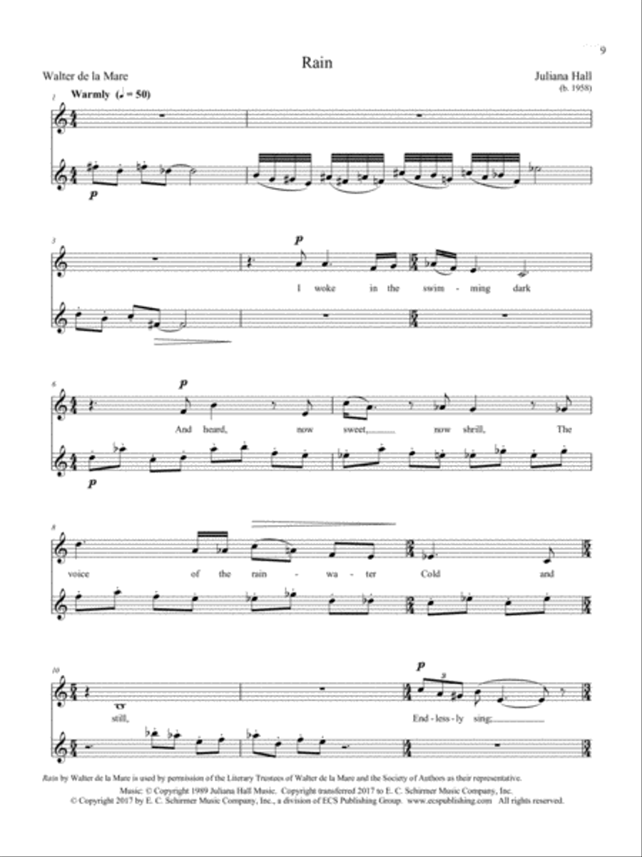 Rain Soprano Voice scores gallery preview page 2