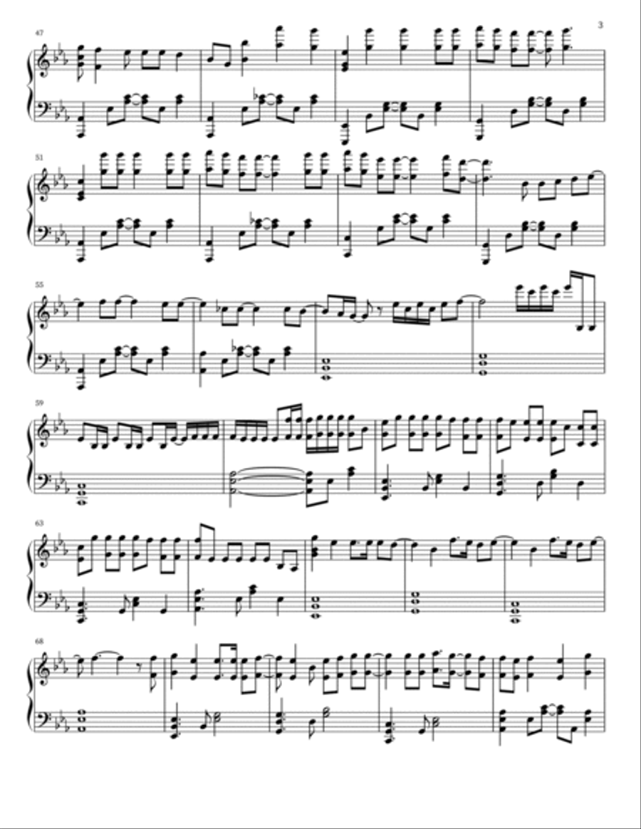 Spring Day Piano Solo scores gallery preview page 3