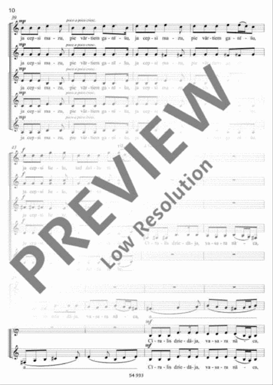 Ganu dziesma Women's Choir scores gallery preview page 11