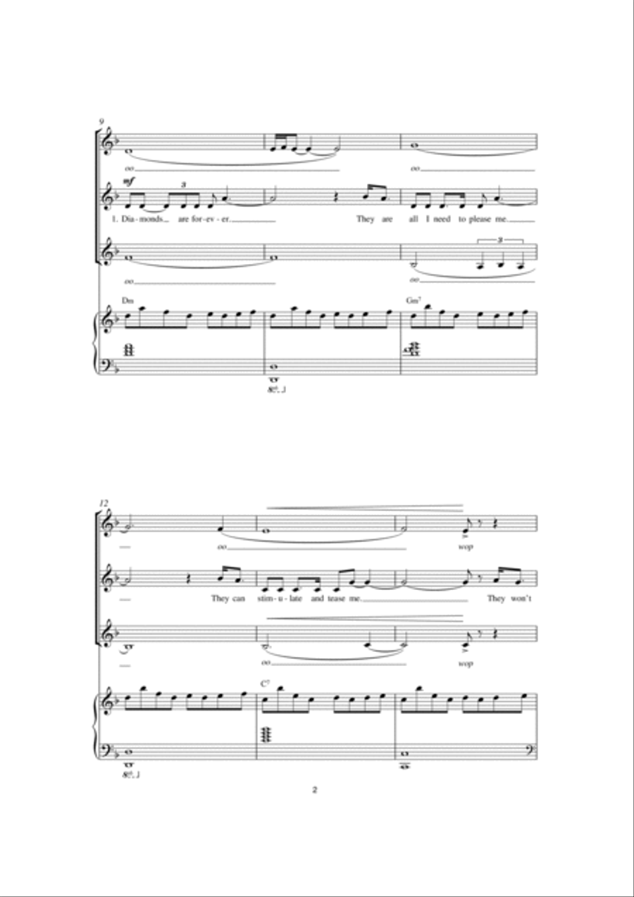 Diamonds Are Forever SSA scores gallery preview page 2
