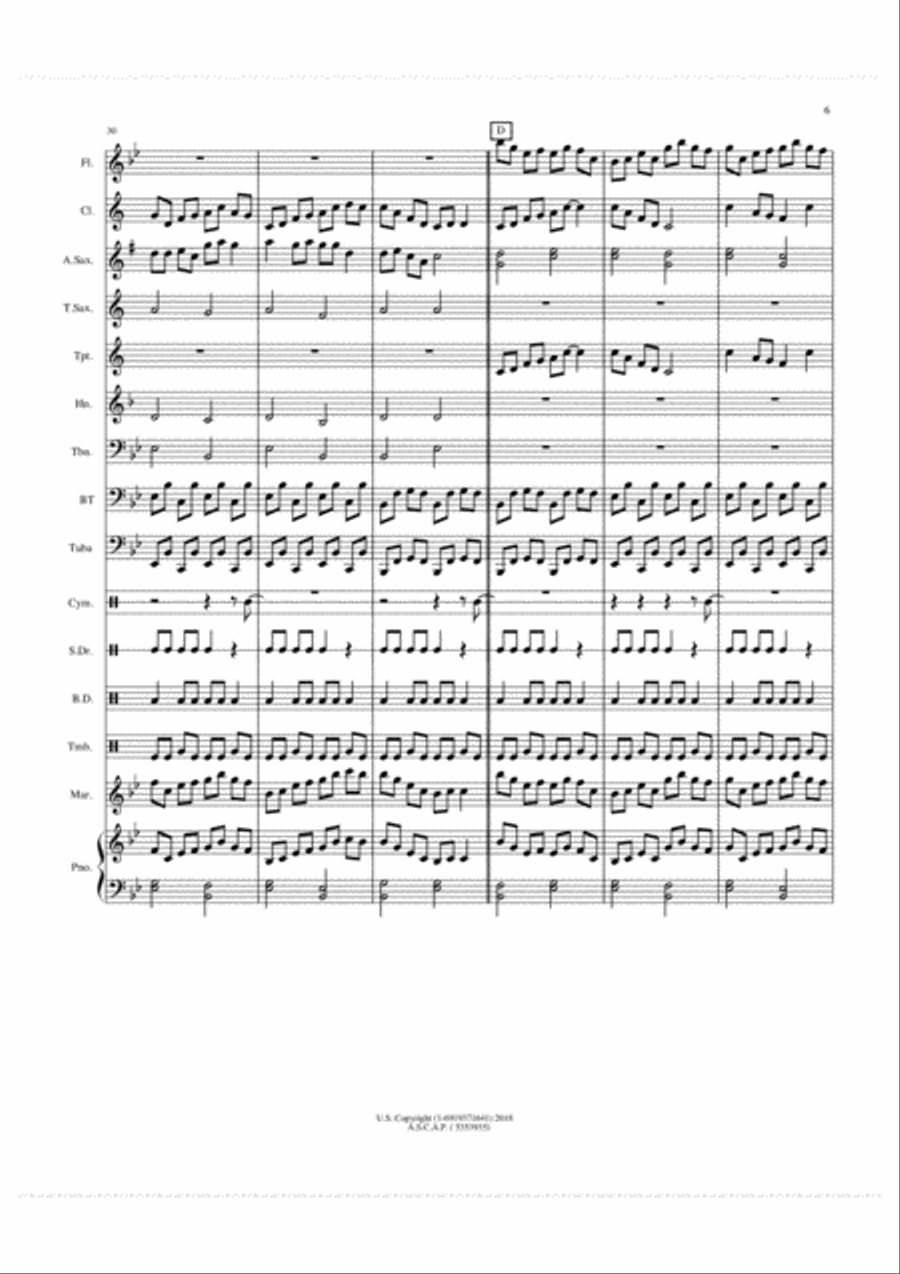 Cowboy in China Concert Band scores gallery preview page 6