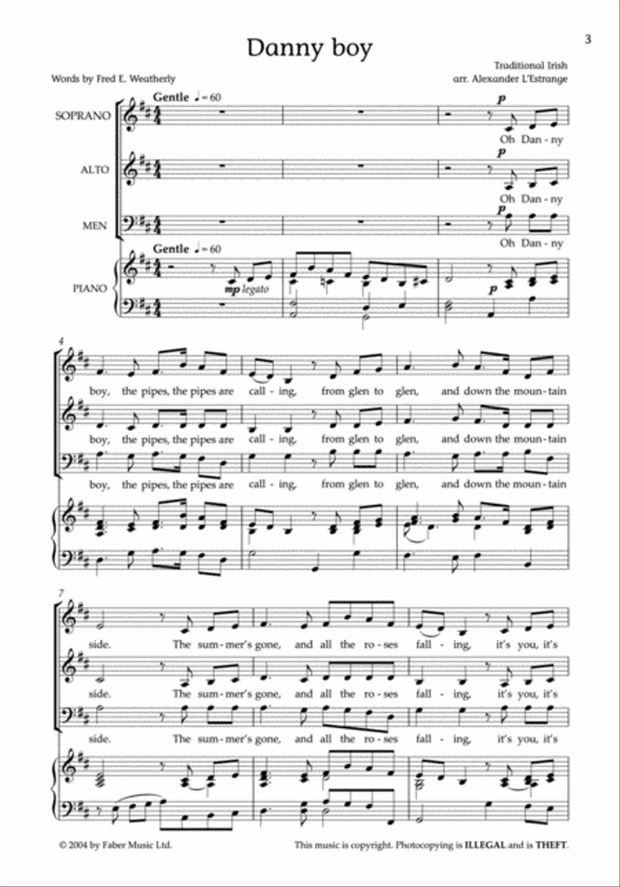 Danny Boy and Other Classic Irish Melodies 3-Part scores gallery preview page 6