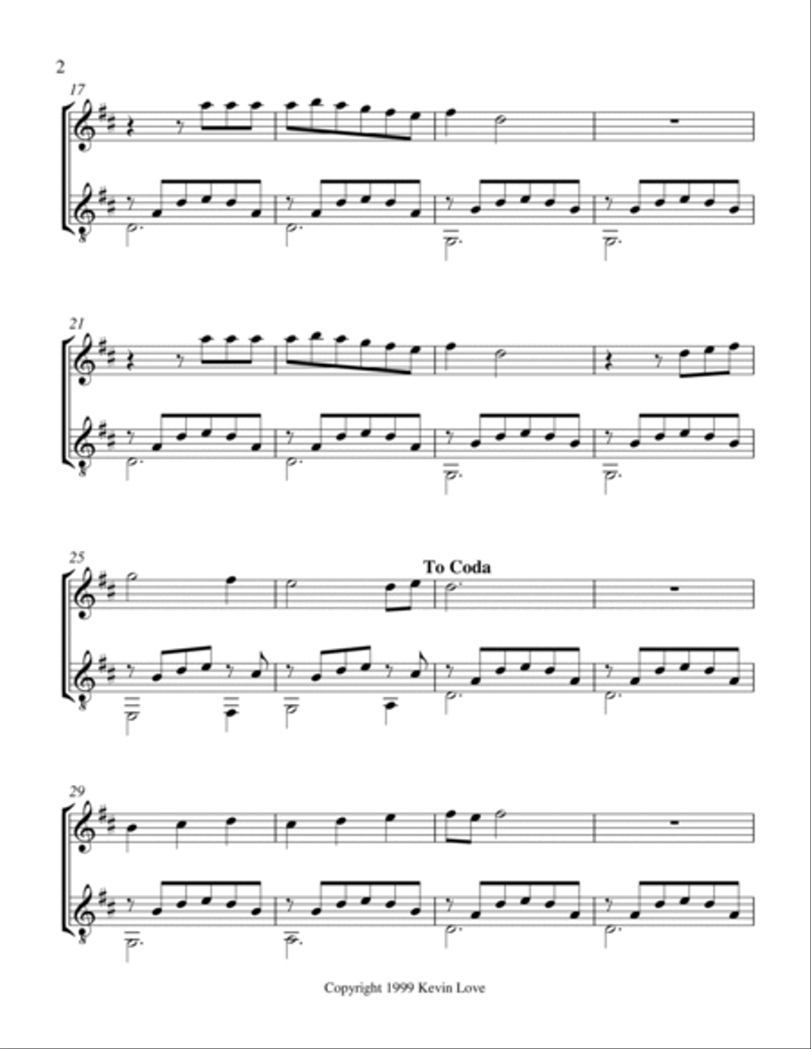 Three Entertainments for Violin and Guitar - Summer Rain - Score and Parts String Duet scores gallery preview page 2