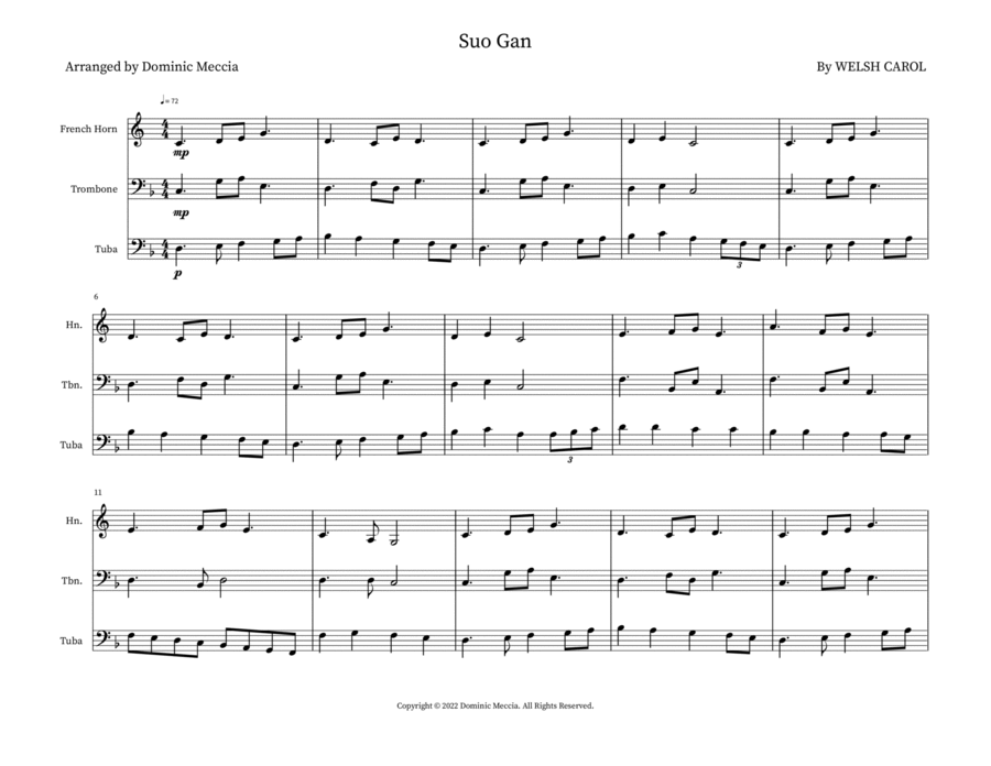 Suo Gan Suo Gan Small Ensemble scores gallery preview page 1