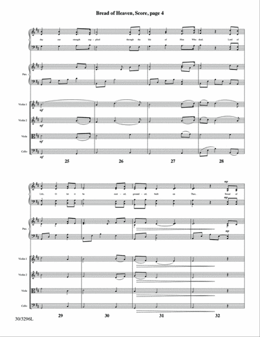 Bread of Heaven - String Quartet Score and Parts String Quartet scores gallery preview page 5