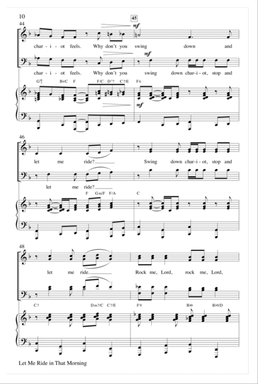 Let Me Ride In That Morning Choir scores gallery preview page 10