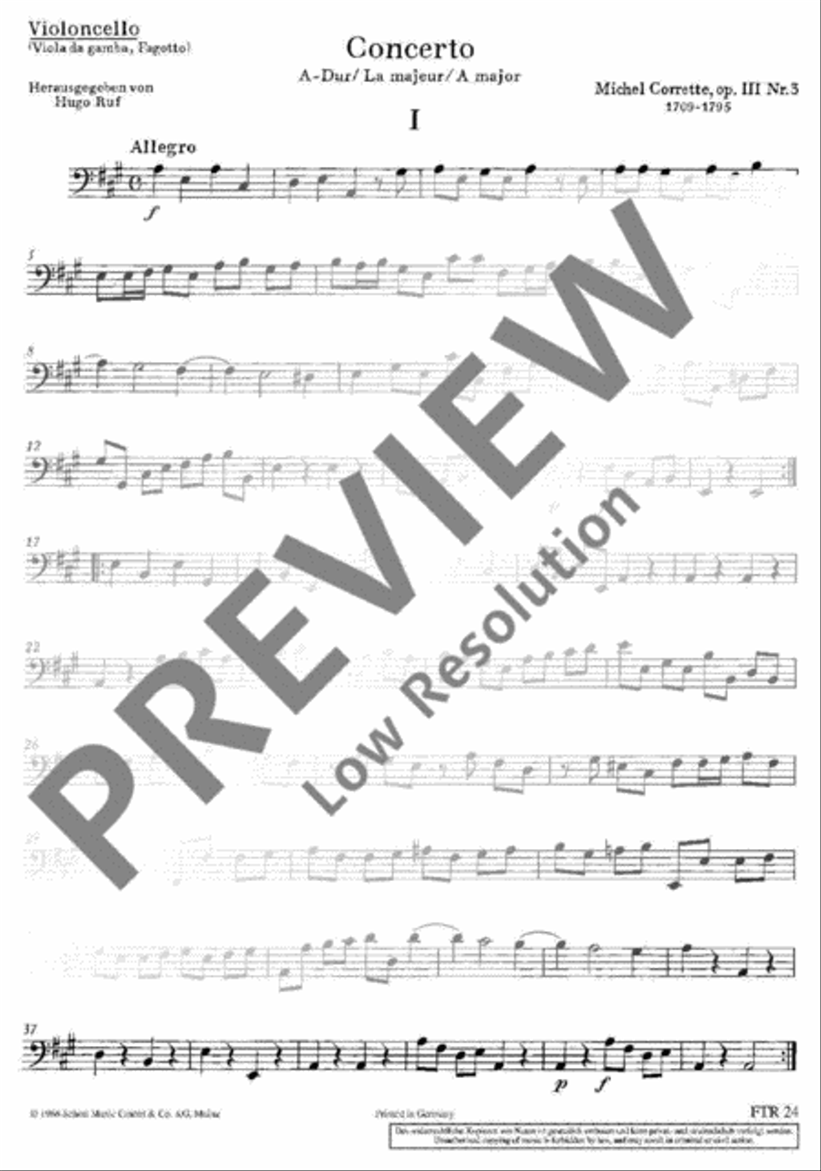 Concerto A major Flute scores gallery preview page 17