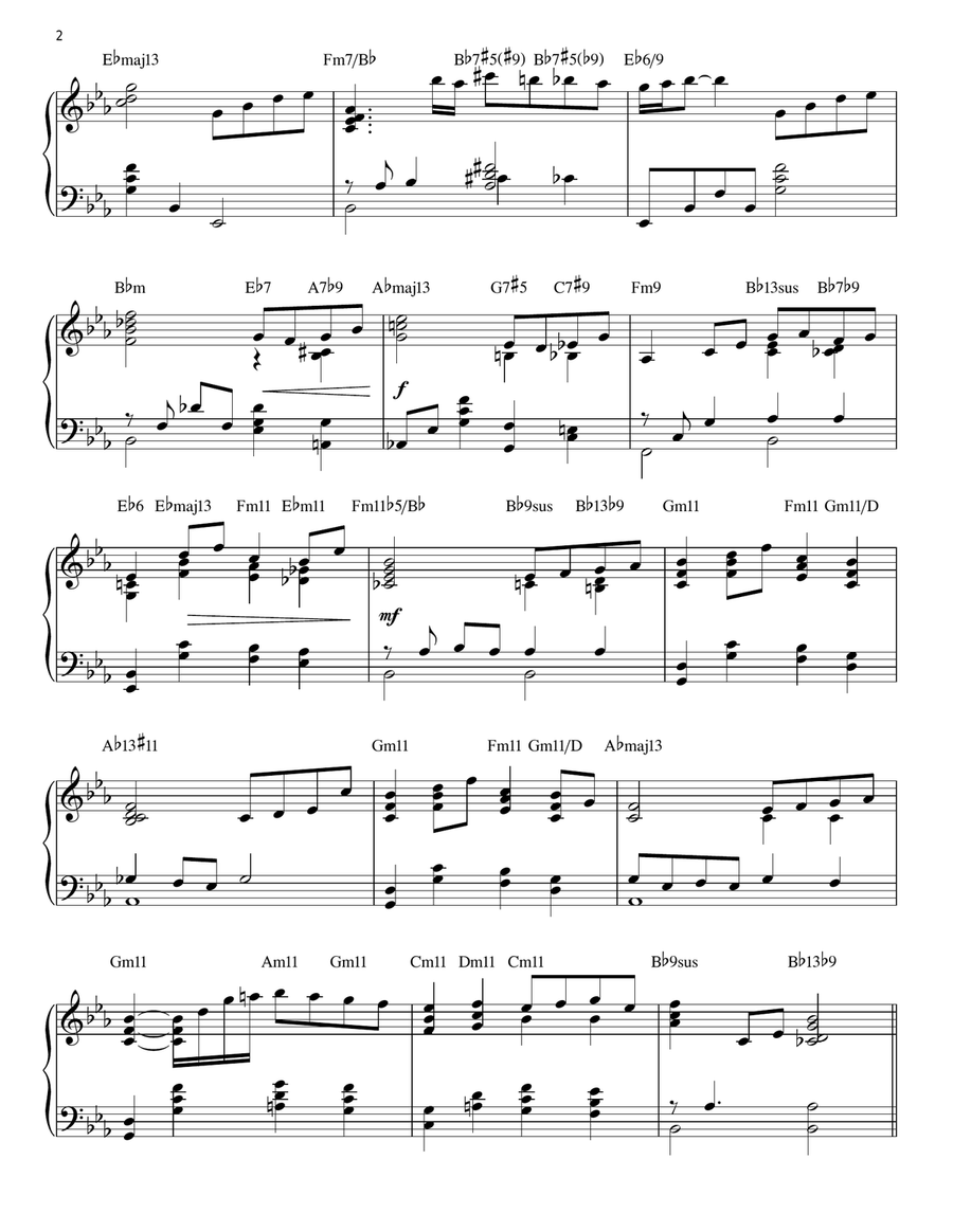 Beauty And The Beast [Jazz version] (arr. Brent Edstrom) Piano Solo scores gallery preview page 2
