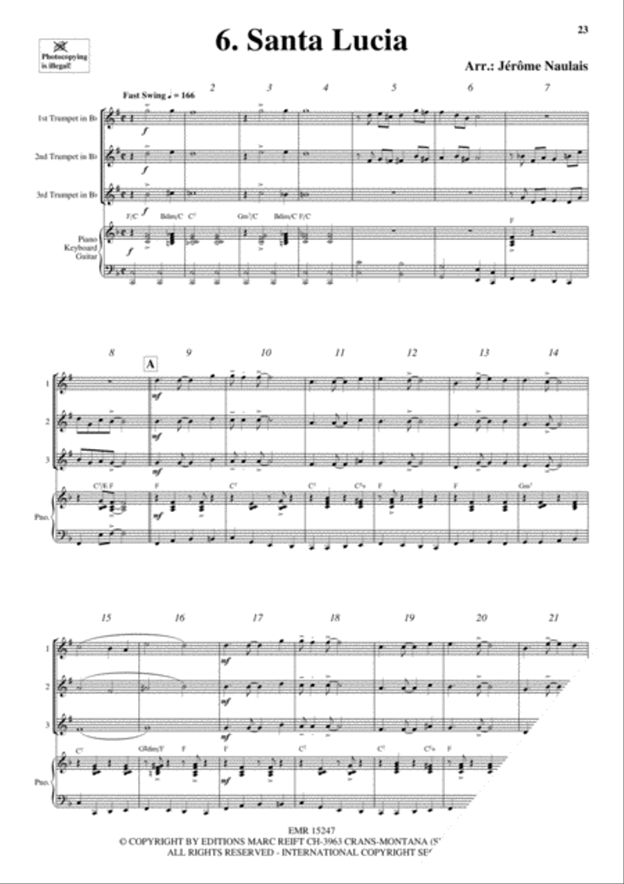 3 Trumpets & Piano Vol. 3 Trumpet Trio scores gallery preview page 8