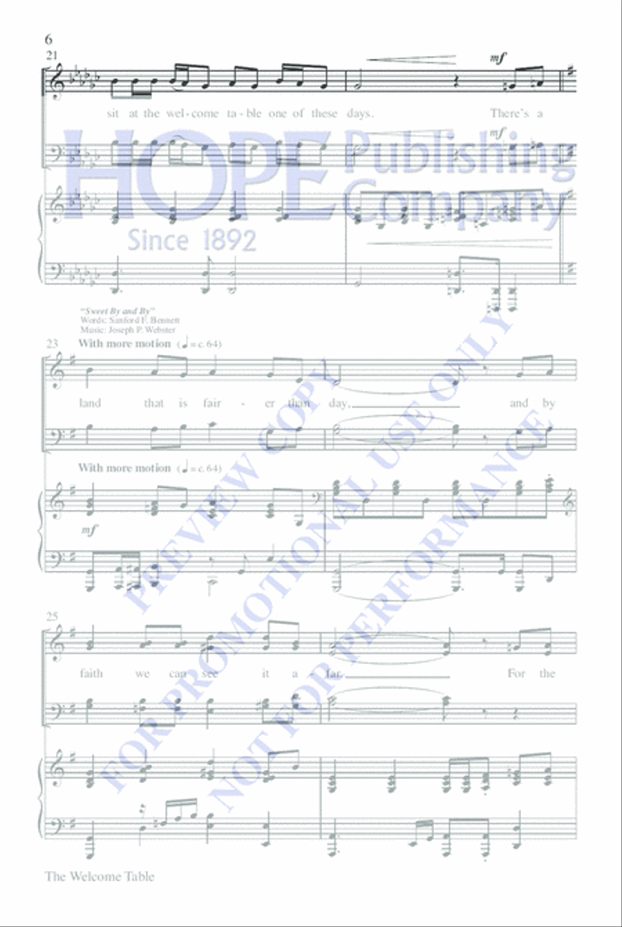 The Welcome Table The Welcome Table Choir scores gallery preview page 5