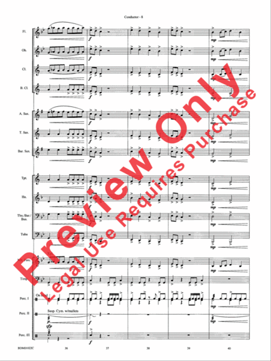 Dark Adventure Concert Band scores gallery preview page 10