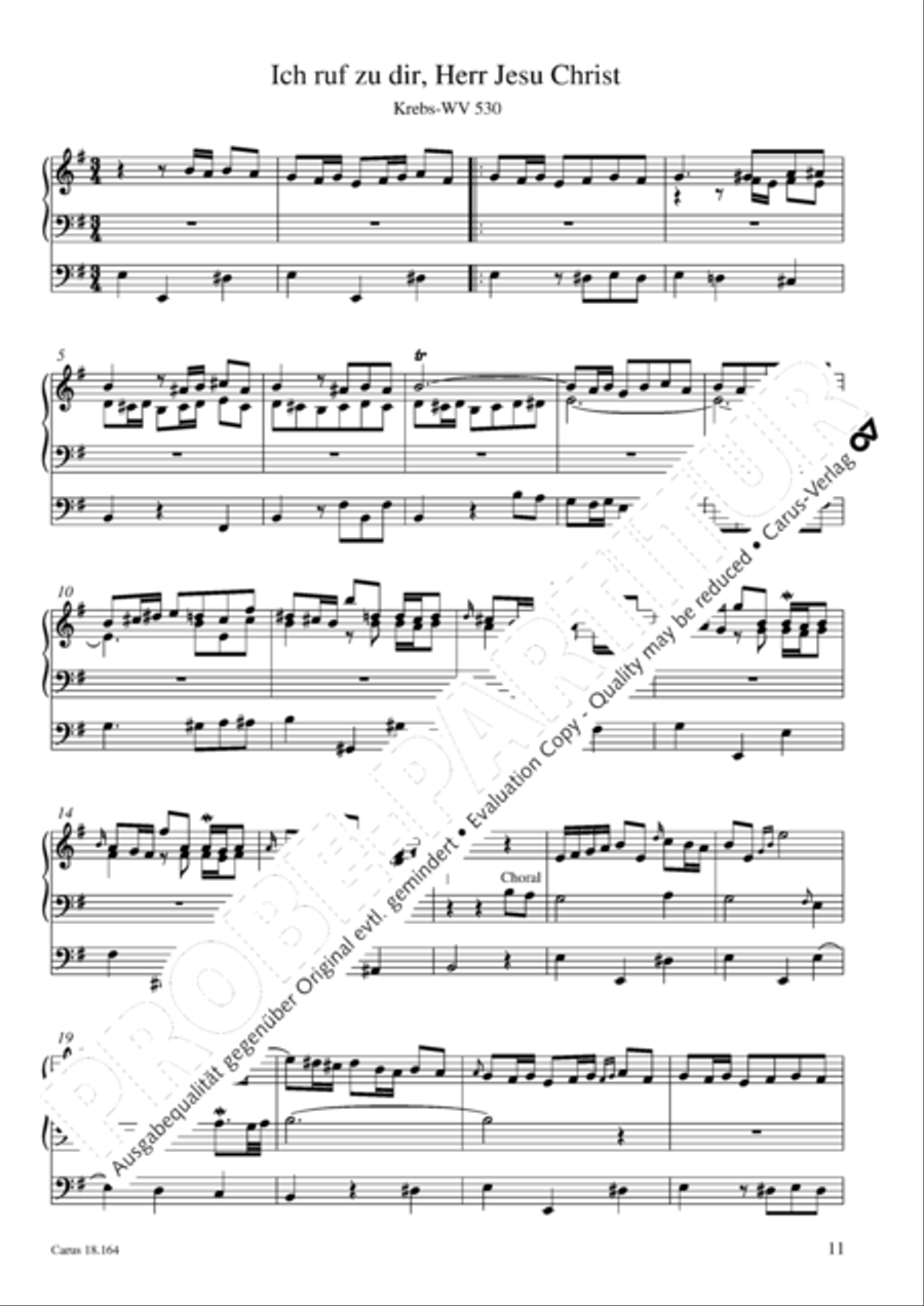 Krebs: Four Chorale Preludes Organ Solo scores gallery preview page 12