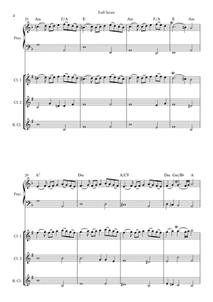 Rondeau (from Abdelazer) for Clarinet Trio and Piano Accompaniment with Chords image number null