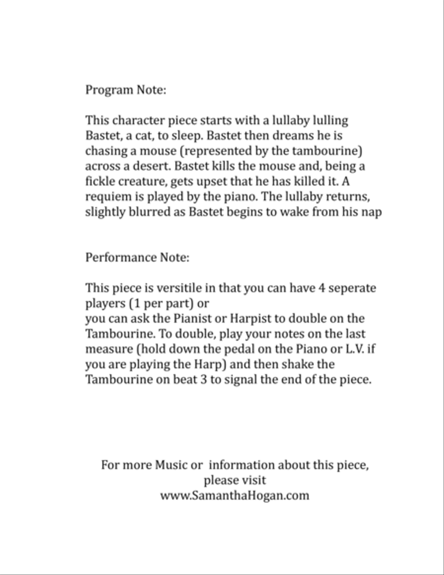 Bastet's Lullaby School and Community scores gallery preview page 2