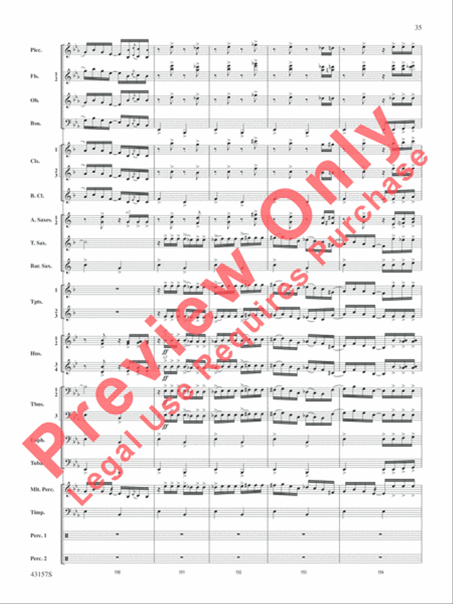 Gershwin by George! Gershwin by George! Concert Band scores gallery preview page 36