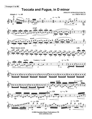 Toccata and Fugue, in D minor - Bb Trumpet 1 (Brass Quintet)