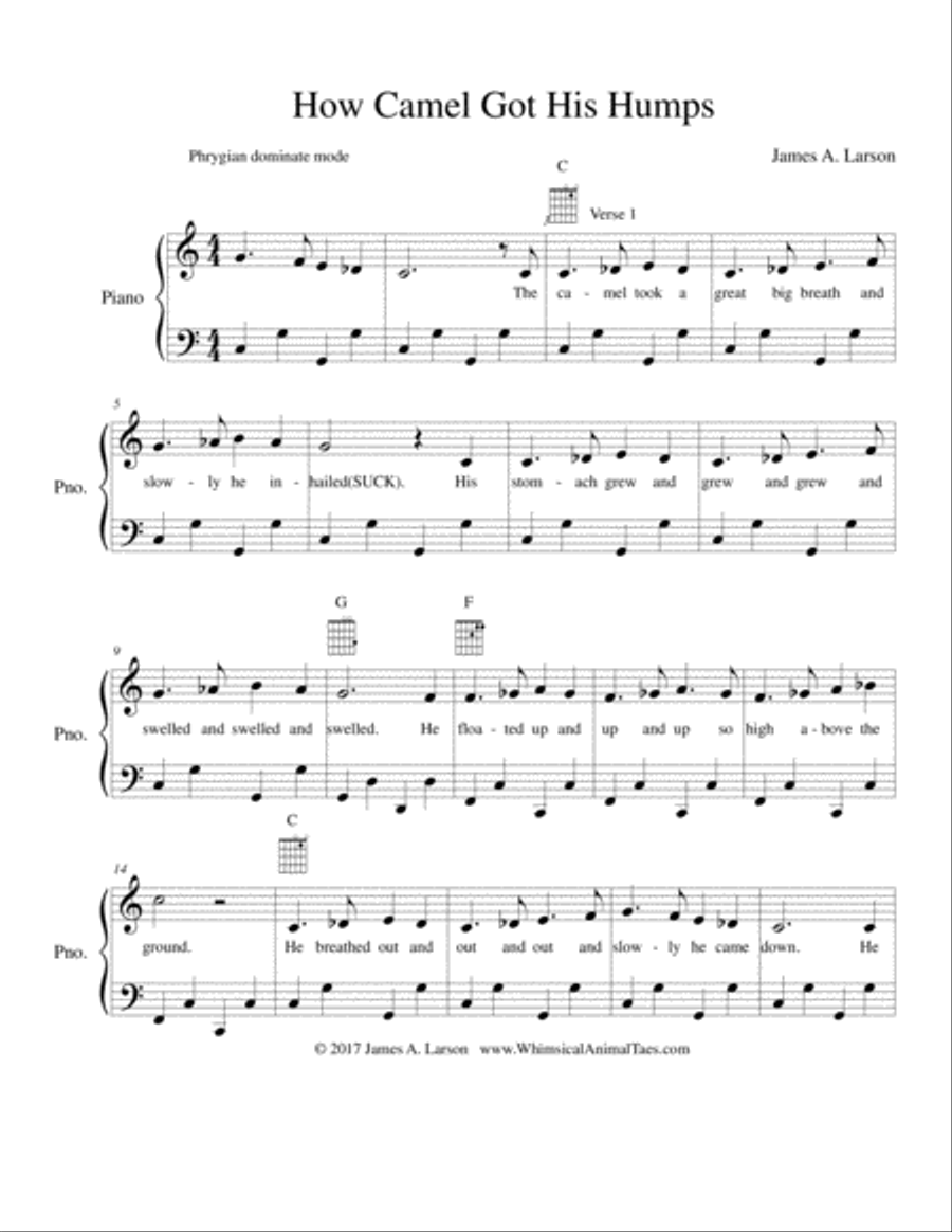 How Camel Got His Humps How Camel Got His Humps Voice scores gallery preview page 2