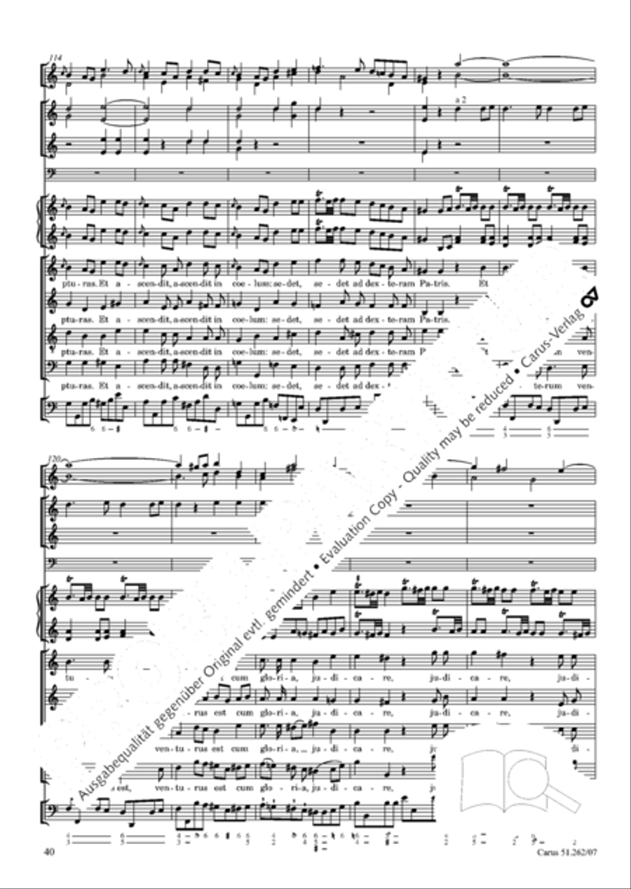 Missa longa in C major (Missa longa in C) 4-Part scores gallery preview page 41