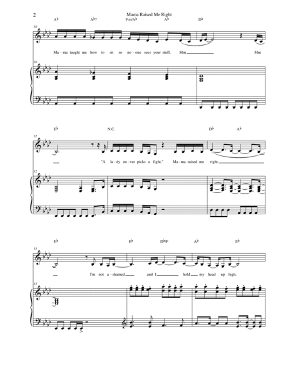 Mama Raised Me Right Mama Raised Me Right Alto Voice scores gallery preview page 2