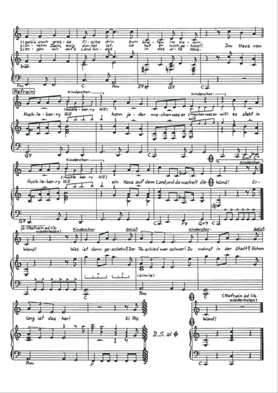 Das Haus von Huckleberry Hill Piano, Vocal scores gallery preview page 4