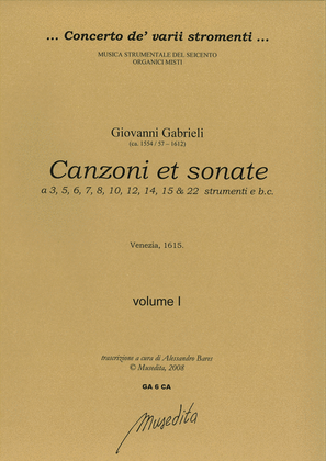 Book cover for Canzoni et sonate (Venezia, 1615)