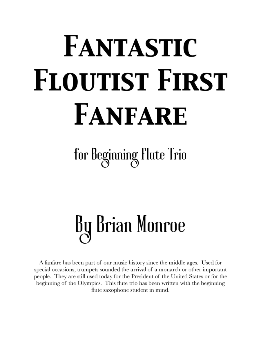 Fantastic Floutist First Fanfare Woodwind Trio scores gallery preview page 1