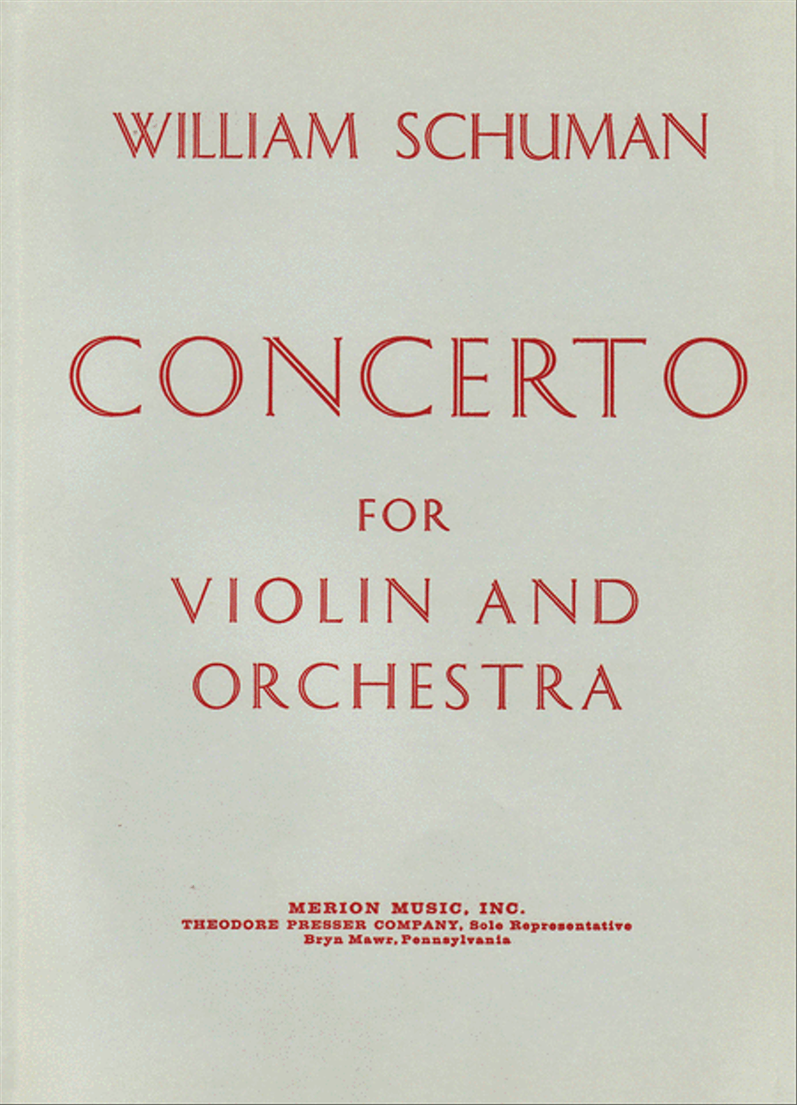 Concerto For Violin And Orchestra Orchestra scores gallery preview page 1
