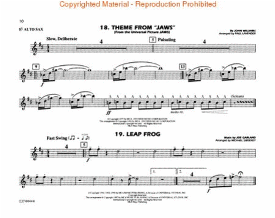 Jock Jams Super Book – Eb Alto Saxophone Marching Band scores gallery preview page 3
