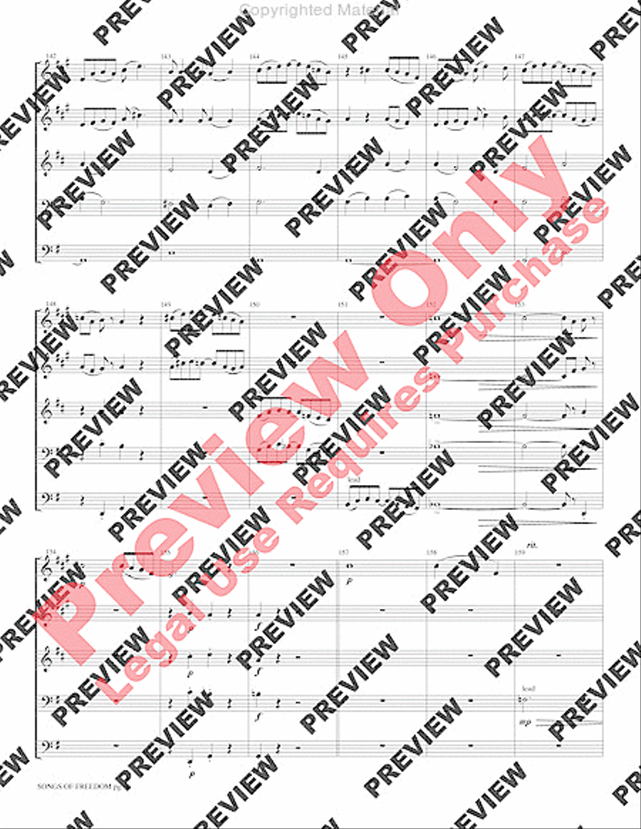 Songs of Freedom Songs of Freedom Brass Quintet scores gallery preview page 11